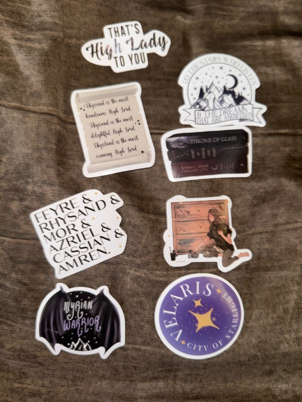 A court of thorns and roses sticker pack